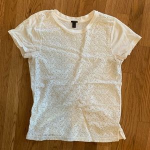 J Crew lace front tshirt